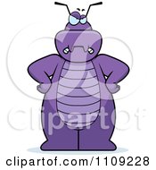 Clipart Angry Purple Bug Royalty Free Vector Illustration