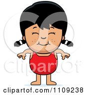 Poster, Art Print Of Happy Asian Girl In A Bathing Suit