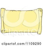 Clipart Blank Aged Parchment Scroll Royalty Free Vector Illustration