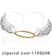 Clipart Winged Halo Royalty Free Vector Illustration