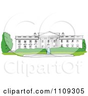 The White House Facade In Washington Dc