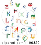 Poster, Art Print Of Abstract Colorful Letters A Through Z 6