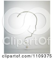 Poster, Art Print Of 3d Question Mark Forming A Face Profile