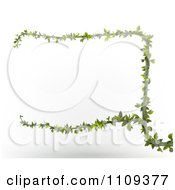 3d Green Branch Forming A Frame