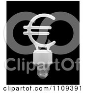 Poster, Art Print Of 3d Euro Shaped Flourescent Light Bulb
