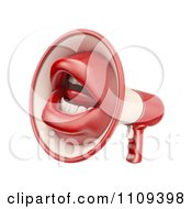 Clipart 3d Mouth Megaphone Royalty Free CGI Illustration