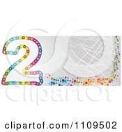 Poster, Art Print Of Colorful Number 2 Banner With Scratches