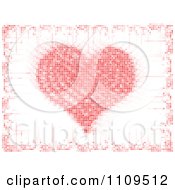 Clipart Pixelated Heart Background Royalty Free Vector Illustration