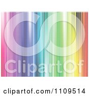 Clipart Pixelated Background Of Colorful Streaks Royalty Free Vector Illustration