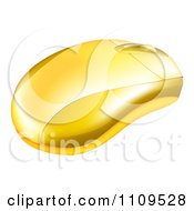 Clipart 3d Gold Computer Mouse Royalty Free Vector Illustration