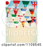 Poster, Art Print Of National Flag Bunting Banners Over Gradient With Copyspace