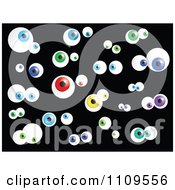 Poster, Art Print Of Colorful Eyes In The Darkness