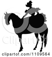 Poster, Art Print Of Silhouetted Circus Woman On A Horse