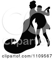 Poster, Art Print Of Silhouetted Couple Dancing