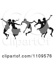 Poster, Art Print Of Silhouetted Group Of Dancers Leaping