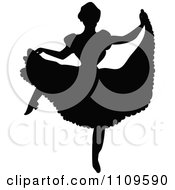 Poster, Art Print Of Silhouetted Ballerina Dancing 4