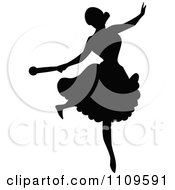 Poster, Art Print Of Silhouetted Ballerina Dancing 5