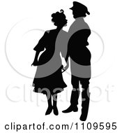 Clipart Silhouetted Couple Leaning In For A Kiss Royalty Free Vector Illustration by Prawny Vintage