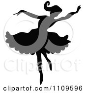 Poster, Art Print Of Silhouetted Ballerina Dancing 1