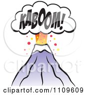 Poster, Art Print Of Noisy Volcano Erupting With A Kaboom Cloud