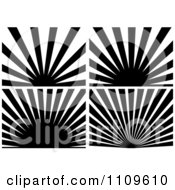 Clipart Black And White Sun And Rays Backgrounds Royalty Free Vector Illustration