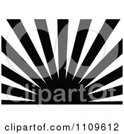 Poster, Art Print Of Black And White Sun And Rays Background 2