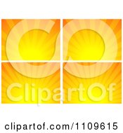 Poster, Art Print Of Orange Sun And Rays Backgrounds