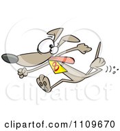 Clipart Greyhound Dog Racing At The Track Royalty Free Vector Illustration by toonaday