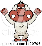 Clipart Angry Macaque Monkey Royalty Free Vector Illustration by Cory Thoman