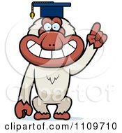 Poster, Art Print Of Macaque Monkey Professor Wearing A Cap