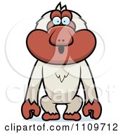Clipart Surprised Macaque Monkey Royalty Free Vector Illustration