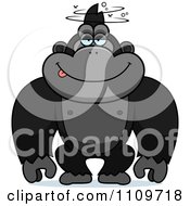 Clipart Drunk Gorilla Royalty Free Vector Illustration