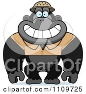 Clipart Gorilla Explorer Royalty Free Vector Illustration
