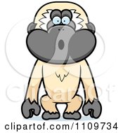 Clipart Surprised Gibbon Monkey Royalty Free Vector Illustration