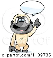 Clipart Gibbon Monkey Talking Royalty Free Vector Illustration by Cory Thoman