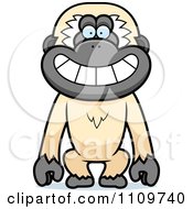 Clipart Happy Gibbon Monkey Royalty Free Vector Illustration