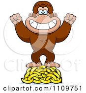 Bigfoot Sasquatch Hoarding Bananas