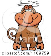 Clipart Dumb Or Drunk Proboscis Monkey Royalty Free Vector Illustration