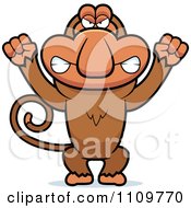 Clipart Angry Proboscis Monkey Royalty Free Vector Illustration