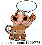 Clipart Proboscis Monkey Talking Royalty Free Vector Illustration