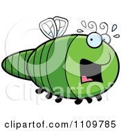 Clipart Scared Dragonfly Royalty Free Vector Illustration