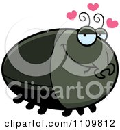 Clipart Amorous Beetle Royalty Free Vector Illustration