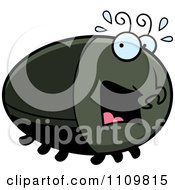 Clipart Frightened Beetle Royalty Free Vector Illustration