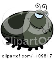 Clipart Sly Beetle Royalty Free Vector Illustration