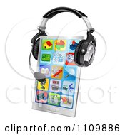 Poster, Art Print Of 3d Touch Phone With A Headset