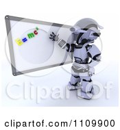 Clipart 3d Robot Teacher Discussing Physics Royalty Free CGI Illustration by KJ Pargeter