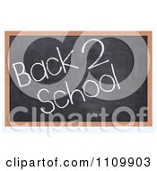 Poster, Art Print Of 3d Black Board With Back 2 School Text