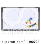 3d White Board With Back To School Magnets