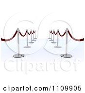 Clipart 3d Velvet Ropes And Poles Leading Down A Path Royalty Free CGI Illustration by KJ Pargeter