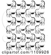 Clipart Seamless Siamese Cat Background Pattern Over White Royalty Free Vector Illustration